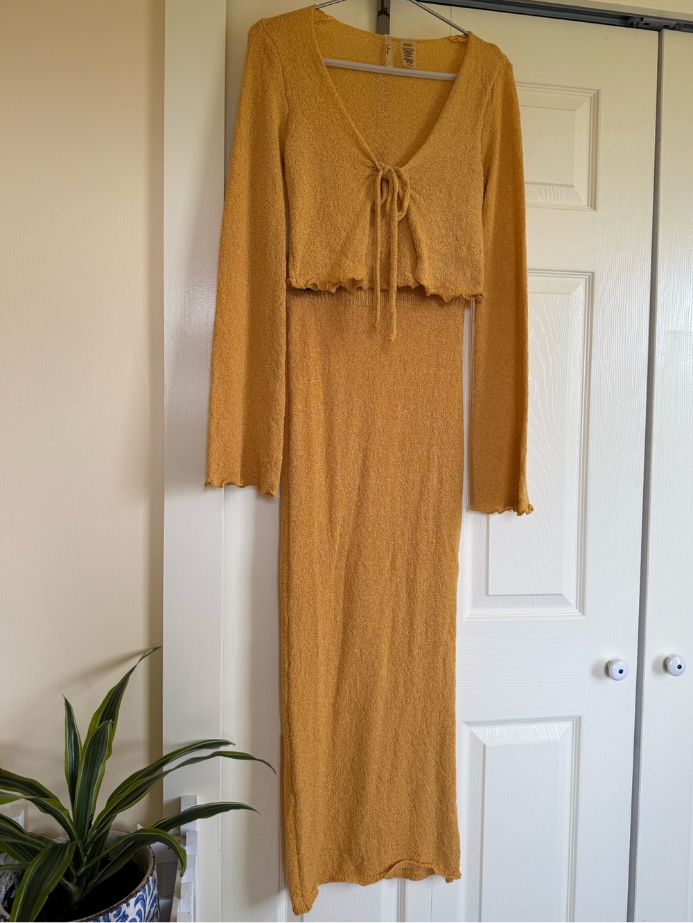 Boho Lulu's Ribbed Two-Piece Maxi Skirt Set